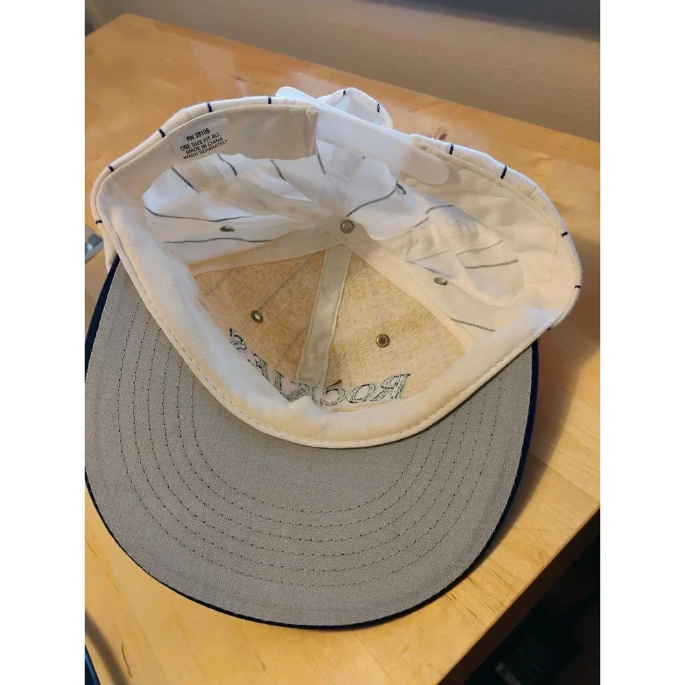 Denver Colorado Rockies Invesco Baseball Cap Snapback Hat Pin Stripe RN38106